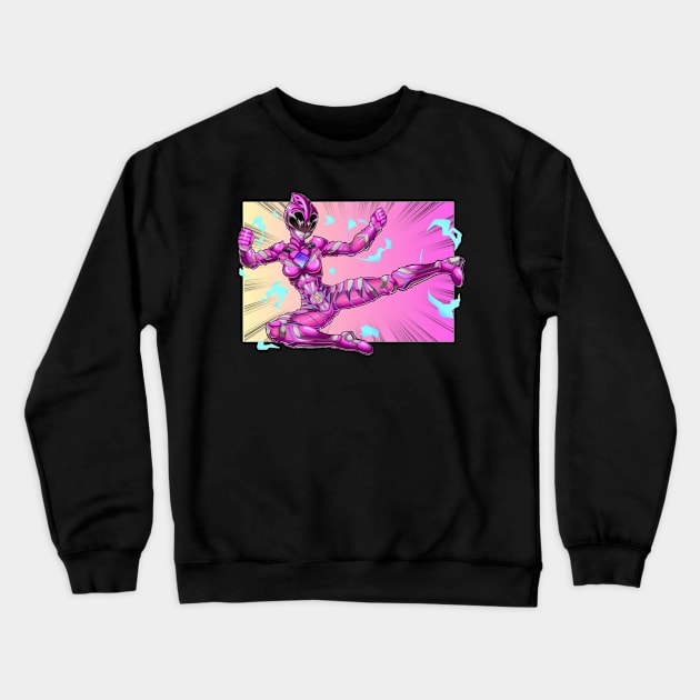 pink ranger Crewneck Sweatshirt by fancy ghost